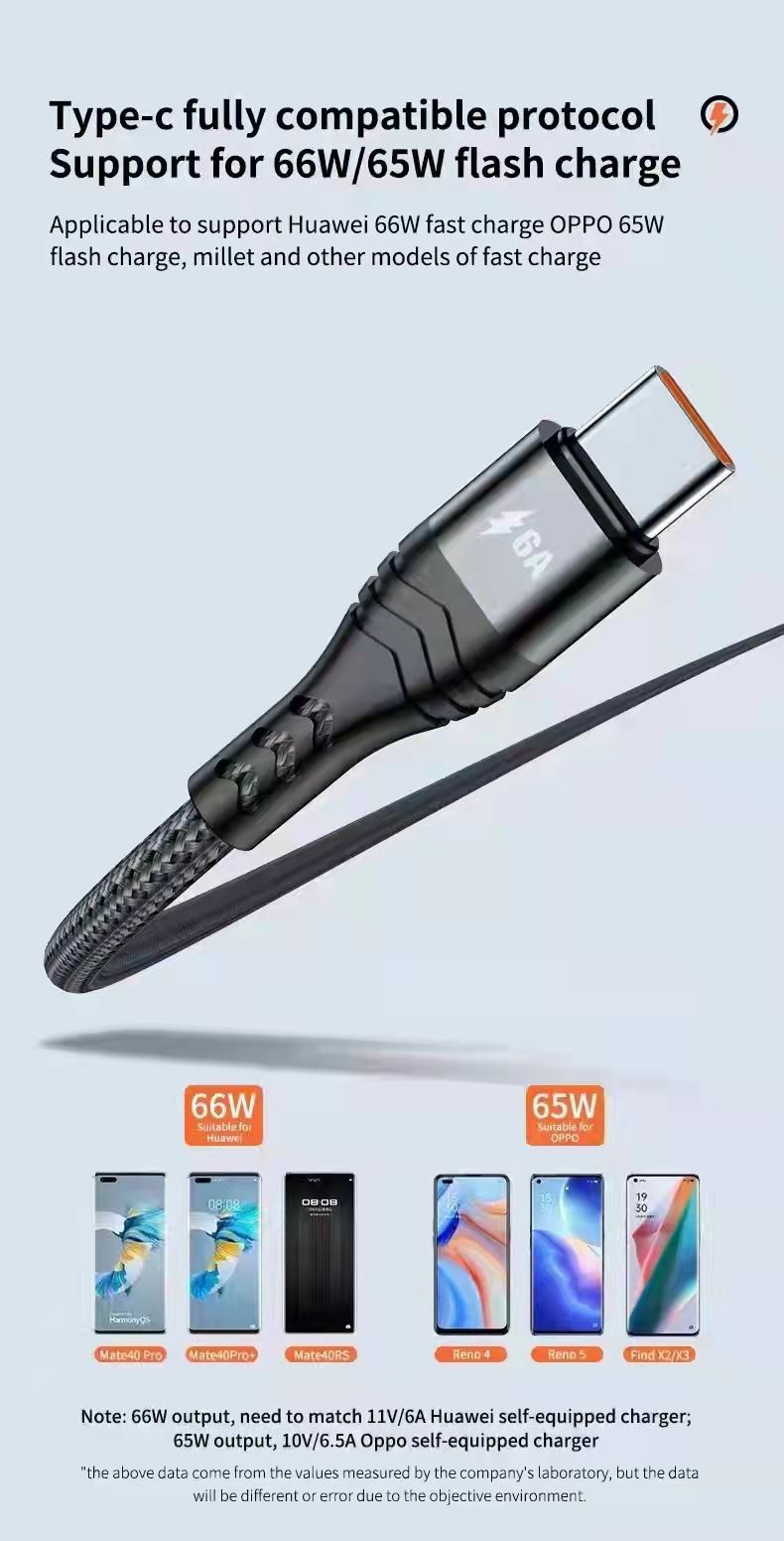 6A supercharge fast charging cable