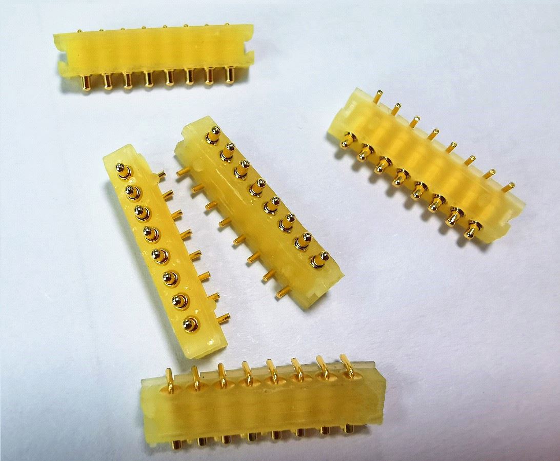 Σύνδεσμος ορθής γωνίας 8 ακίδων Pogo Pin Single Line